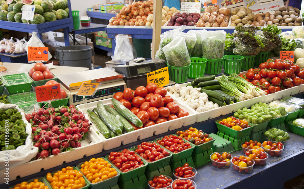 Marche Atwater is an iconic market with butchers, delicatessens & other vendors, plus local produce & specialty products in the city of Montreal.