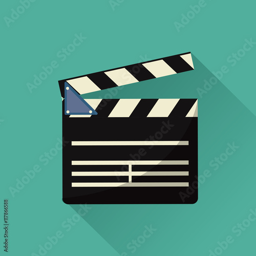 clapboard film movie cinema icon. Colorfull illustration. Vector graphic