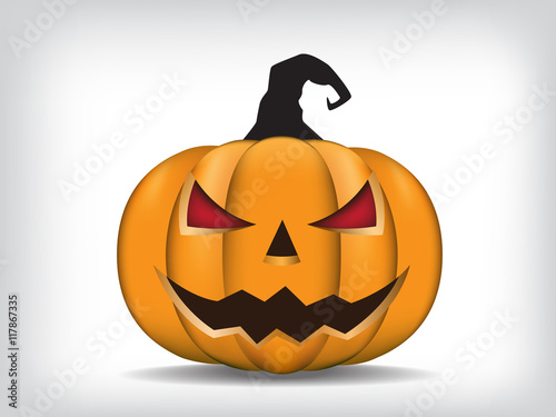 Jack-O-Lantern. Halloween pumpkin. Vector illustration.