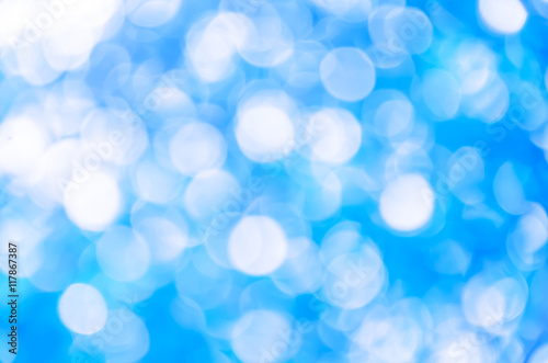 Blue light bokeh background