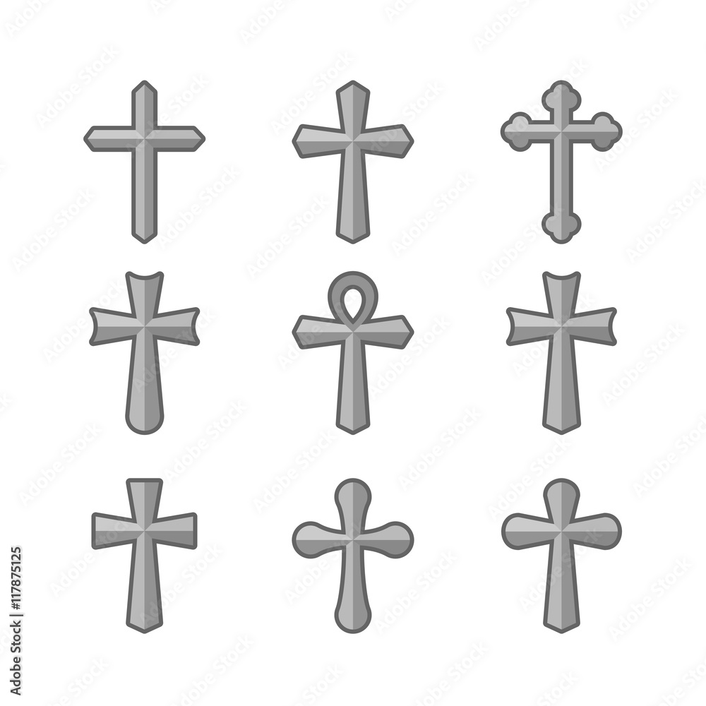 Set of crosses.