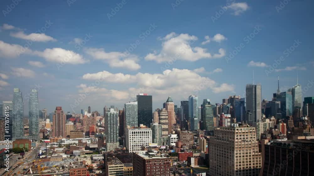 midtown manhattan skyline on a beautiful day midtown manhattan skyline on a beautiful day