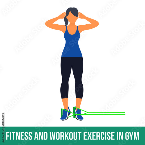 Aerobic icons. RESISTANCE BAND