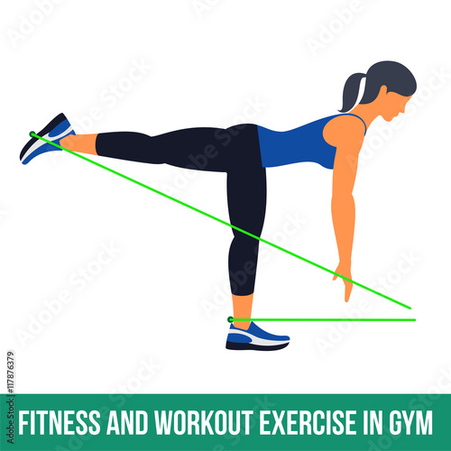 Aerobic icons. RESISTANCE BAND