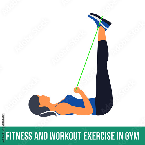 Aerobic icons. RESISTANCE BAND