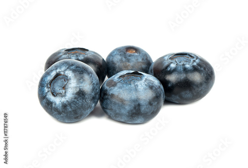 Pile fresh blueberries