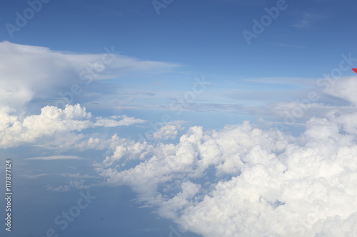 Fototapeta Naklejka Na Ścianę i Meble -  Nice white cloud on the sky background. emotion concept
