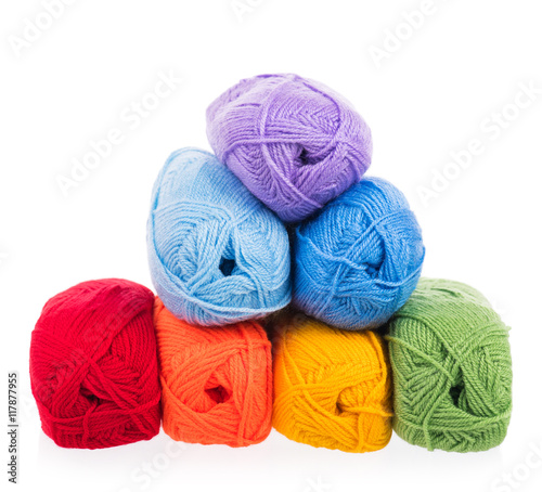 Bright acrylic yarn