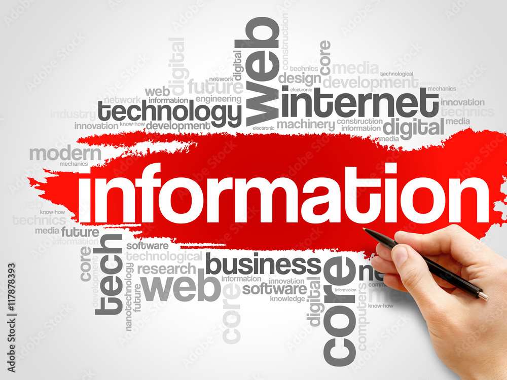 Information word cloud collage, business concept background Information word cloud collage, business concept background