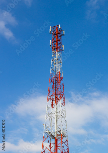 Communication Tower on the mountain, GSM Antenna