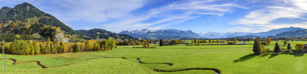 Das Illertal nahe Burgberg im Oberallgäu