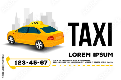 taxi car banner poster template