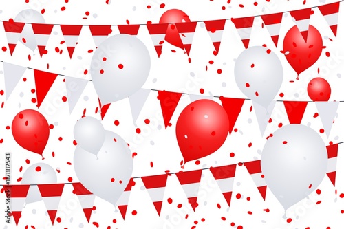 Garlands, pennants, Balloons. Österreich