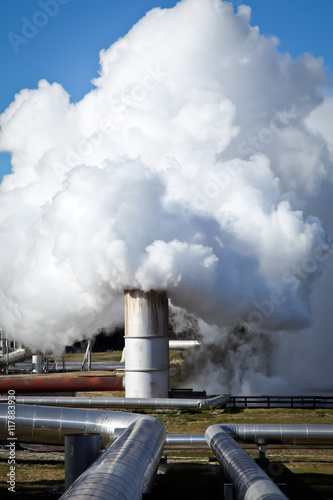 Geothermal Power Station Central North Island New Zealand
