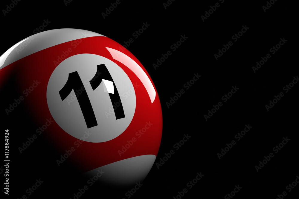 Pool Ball Number 11, 3D Rendering Stock Photo Adobe Stock