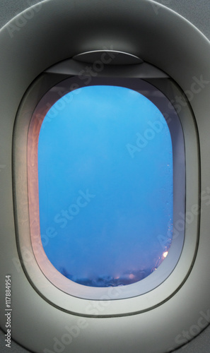 Sky Seen Through Airplane Window
