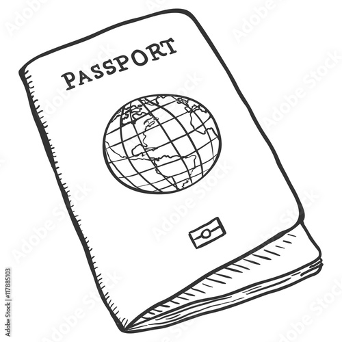 Vector Single Sketch Passport