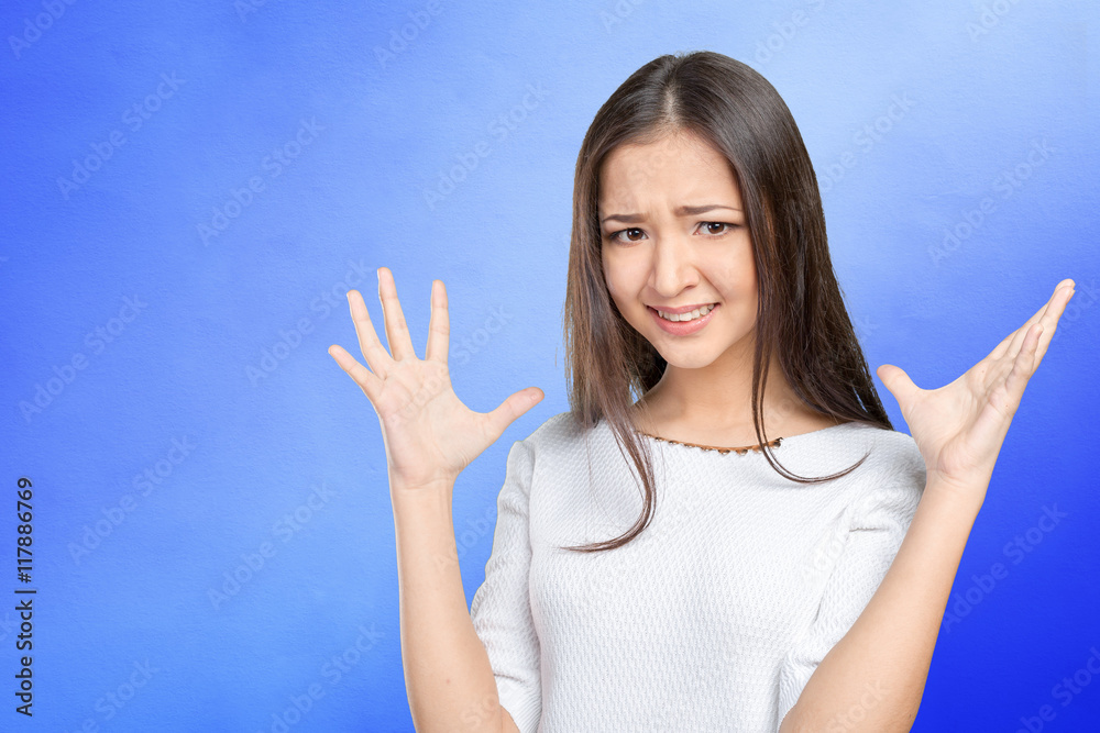 Fototapeta premium Business woman frustrated and stressed