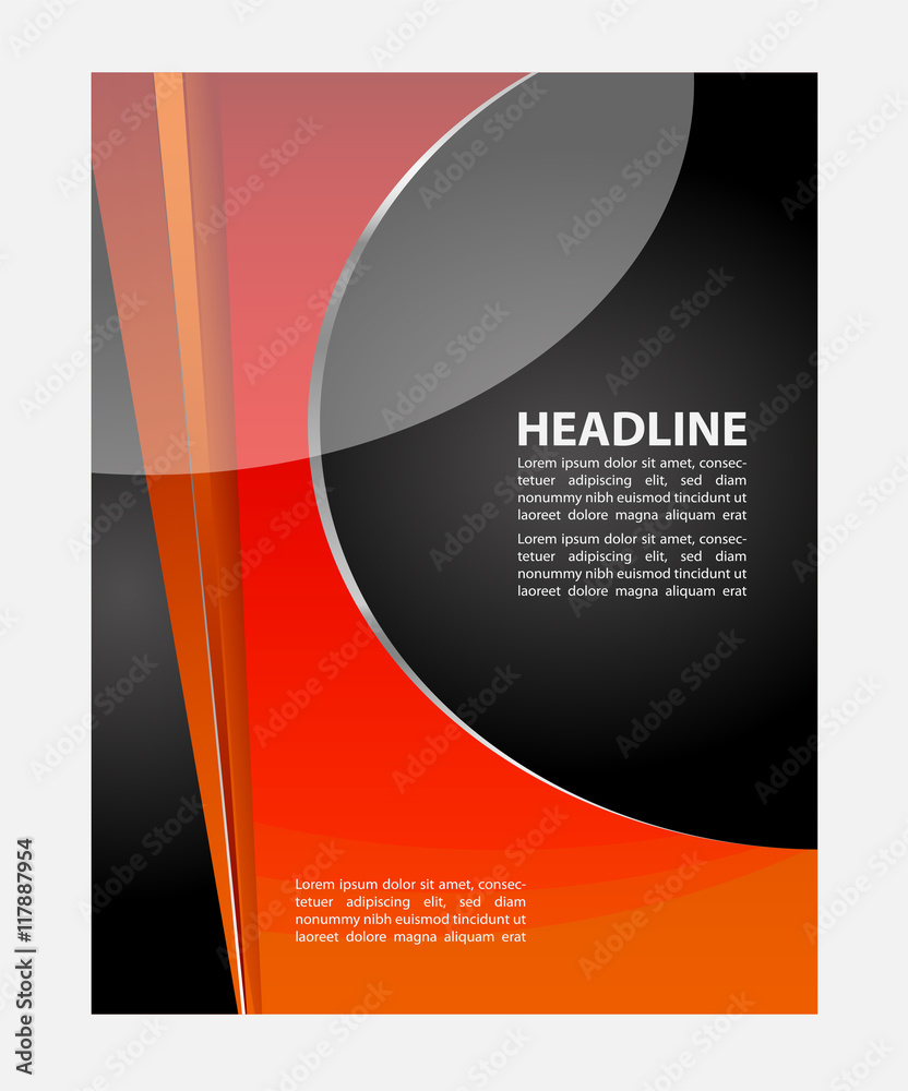 Fototapeta premium Magazine, flyer, brochure and cover layout design print template, vector Illustration 