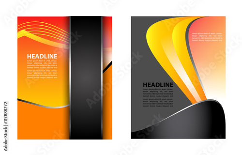 Professional business design layout template or corporate banner design. Magazine cover, publishing and print presentation. Abstract vector background.

