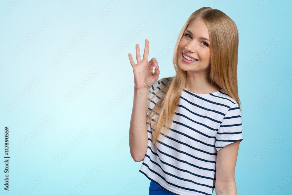 Beautiful young smiling woman