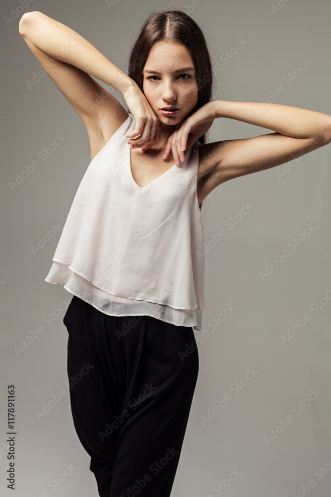 Portrait of a beautiful young woman, isolated Portrait of a beautiful young woman, isolated