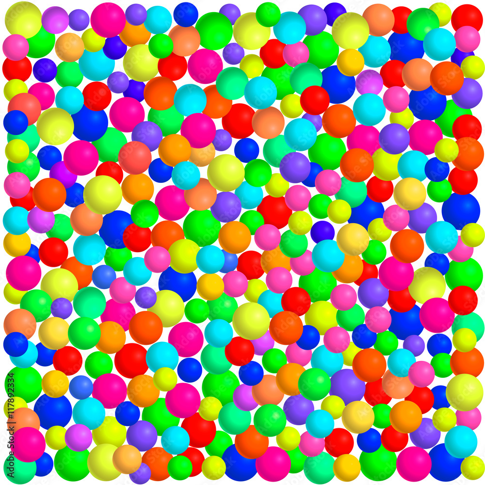 Bright, expressive background of colored balls Bright, expressive background of colored balls