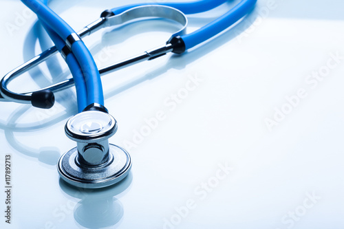 stethoscope on white background