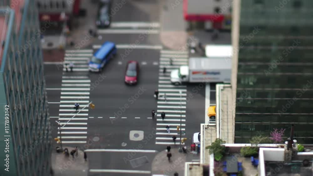 manhattan street scene with traffic and people manhattan street scene with traffic and people