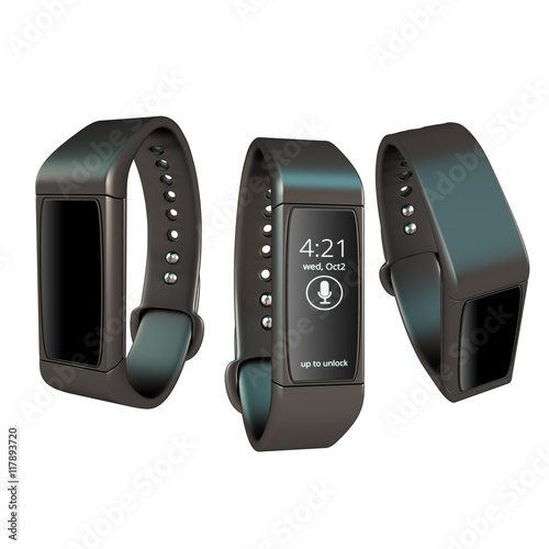 Smart watch in different views 3d render