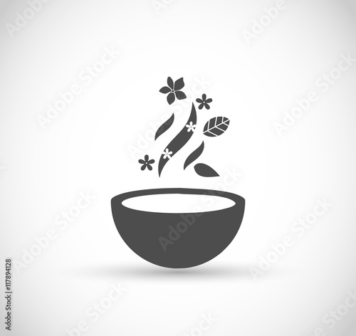 Beauty steam skin care vector icon