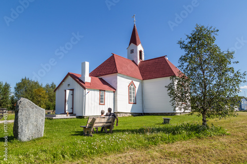 Sami church in Karasjok, Norway Lapland photo