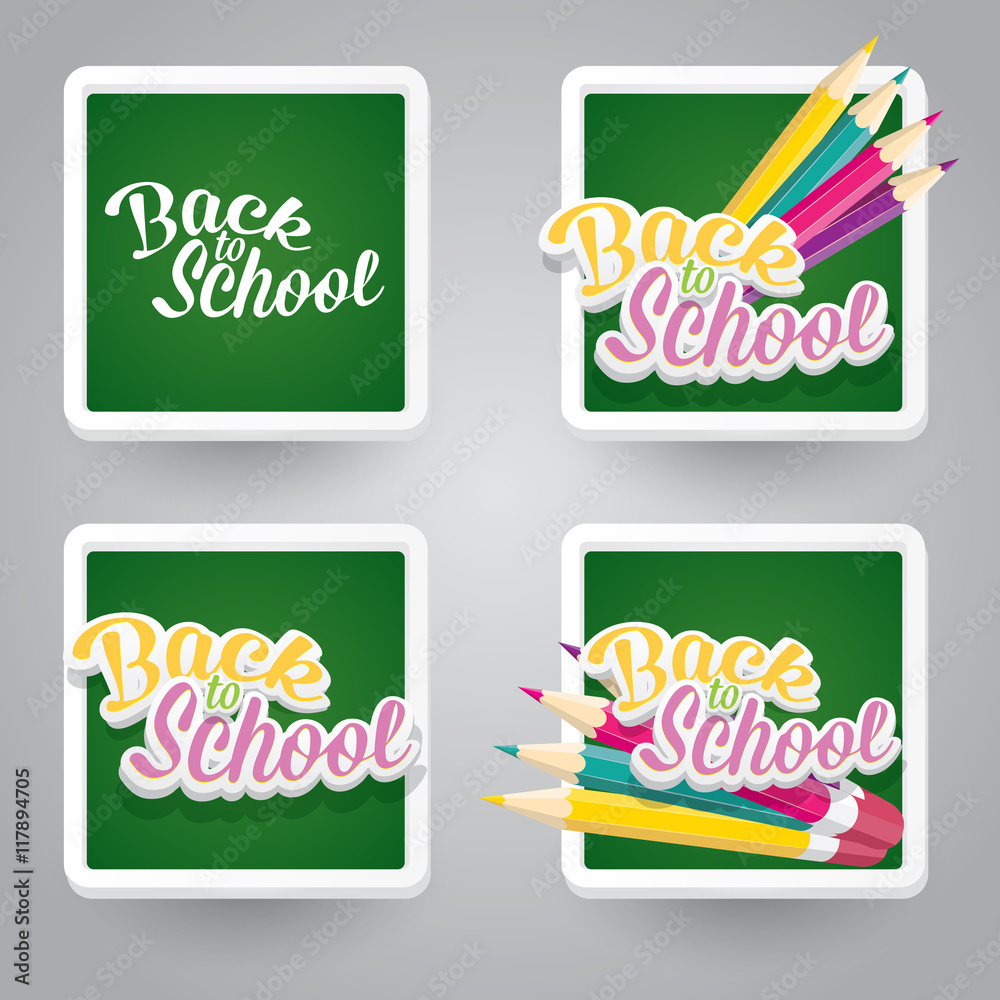 pencil with text Back to school vector background.