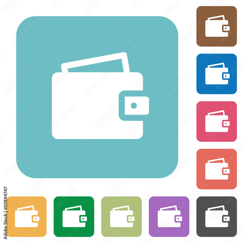 Flat wallet icons Flat wallet icons