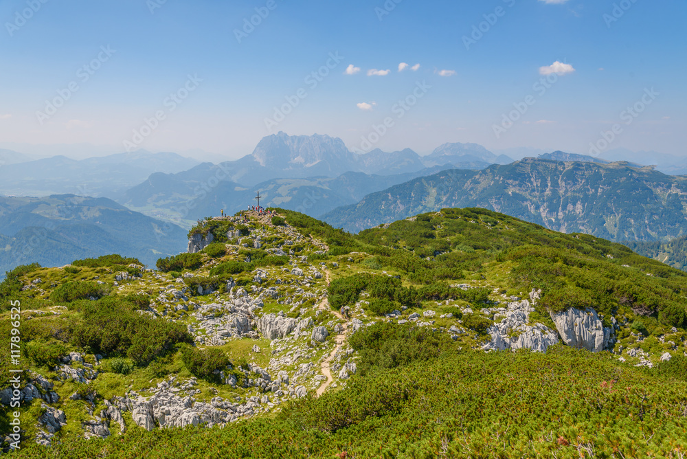 Wandern Steinplatte Chiemgauer Alpen Europa 