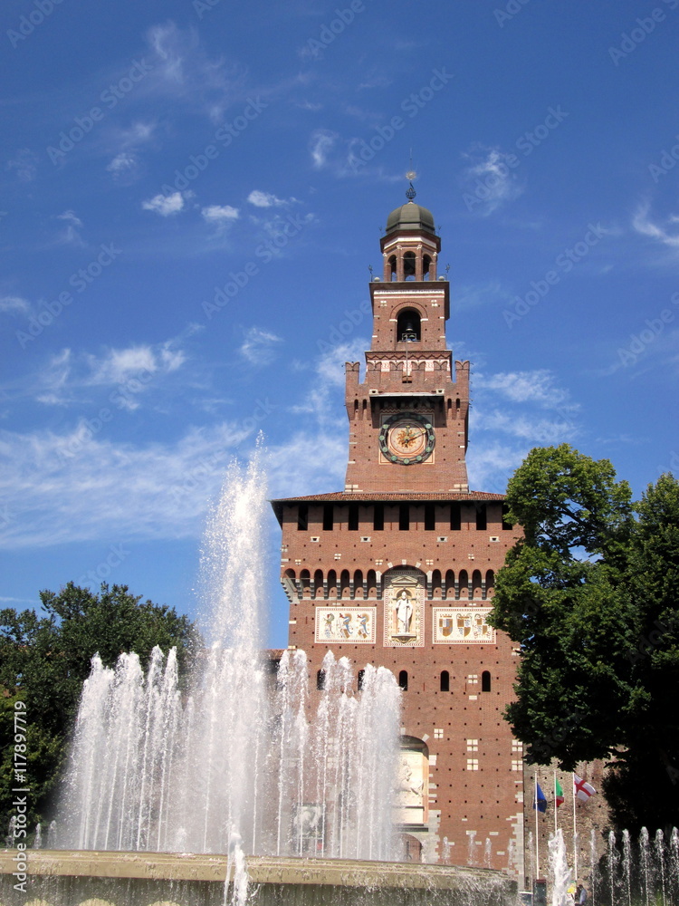 Fototapeta premium Castello Sforzesco di Milano, Italia