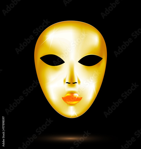abstract golden mask