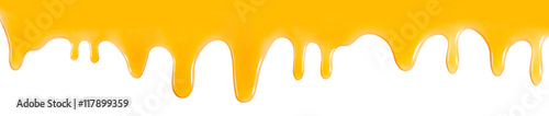 Photo Isolated image of flowing honey closeup