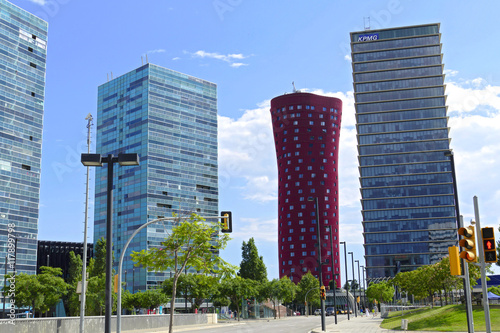 rascacielos en la ciudad de Hospitalet (Barcelona) zona comercial y mas nueva de la ciudad