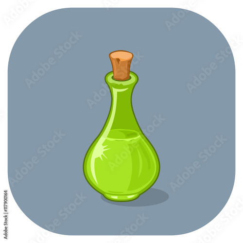 Vector Magical Spell Bottle.
Magic Potion Icon.
