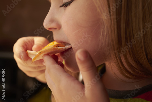 beautiful little girl dines © volodyar
