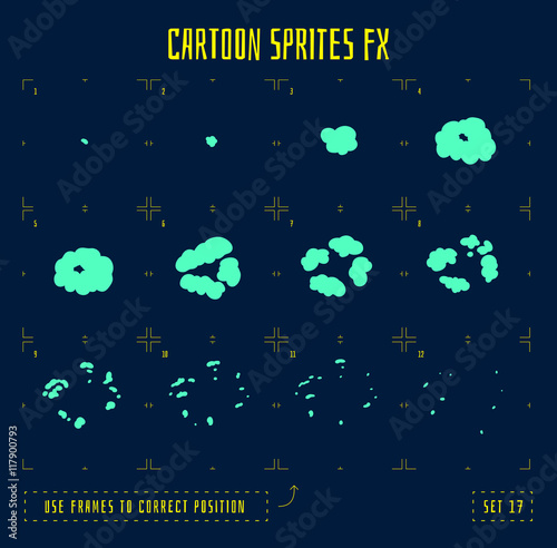 Animation frames or smoke sprites