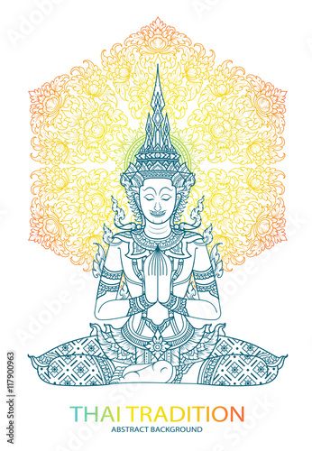 tradition thai Buddha Jewelry Set