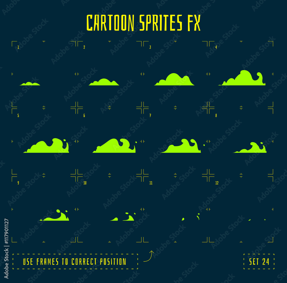 Animation frames or smoke sprites