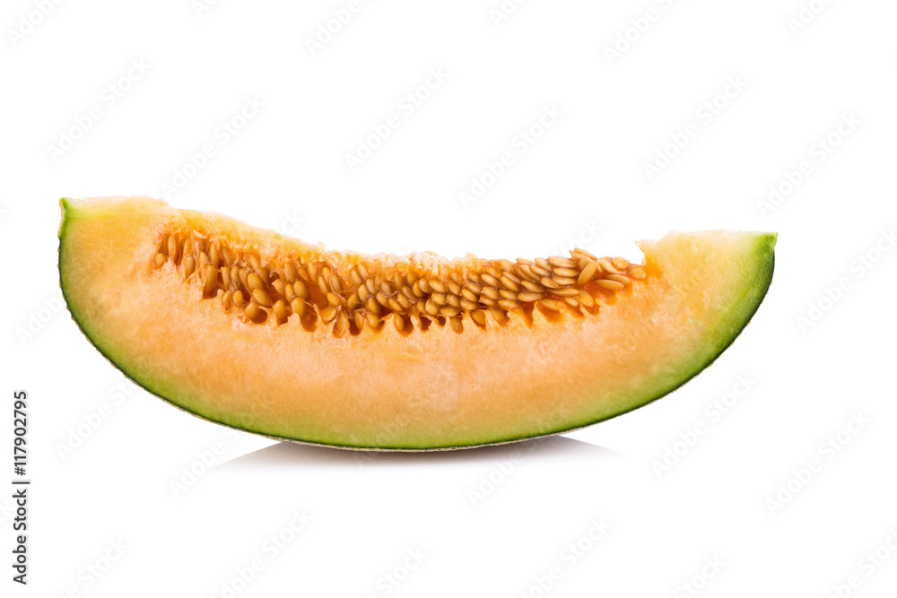 cantaloupe melon on white background cantaloupe melon on white background