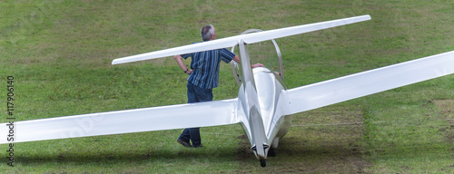 sailplane on an airfield
