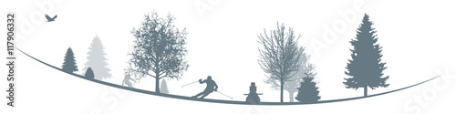Winterliche Landschaft | Skifahren