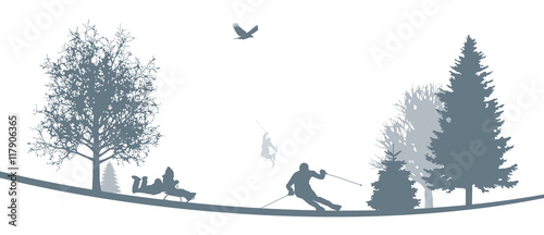 Winterliche Landschaft | Skifahren
