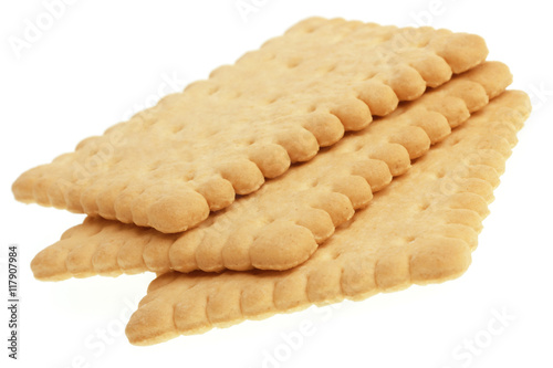 Quadro em tela Biscuits Isolated On White Background.