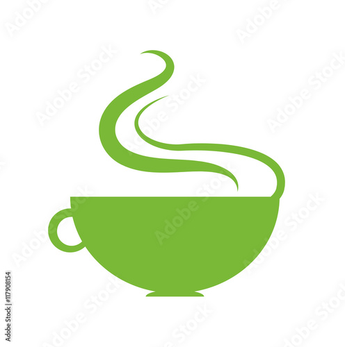 tea symbol logo green isolated vector